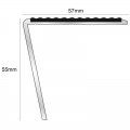 Genesis NSL20 Slimline Aluminium Stair Nosing Tredsafe Insert 2.77m