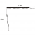 Genesis NSL26 Slimline Aluminium Stair Nosing Tredsafe Insert 2.77m