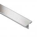 Product Schluter RENO-T-E B Flooring Transition T Bar Brushed Stainless Steel V2A 1.0m Length