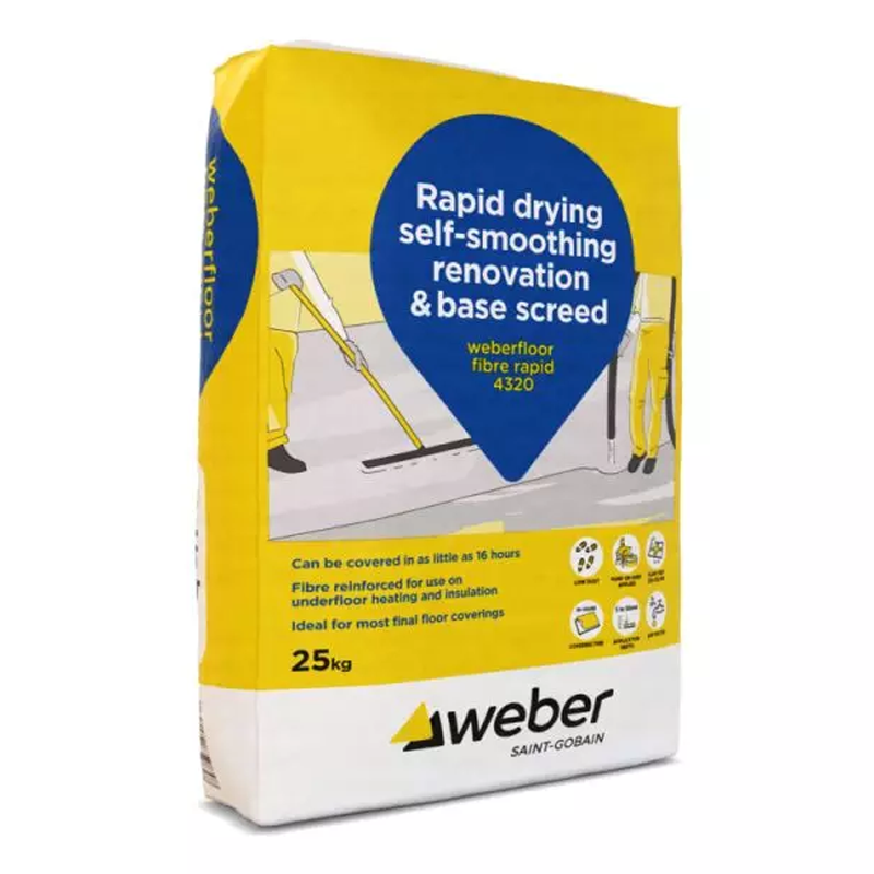 Weber Weberfloor Fibre Rapid 4320 Smoothing Self Levelling Compound 25kg
