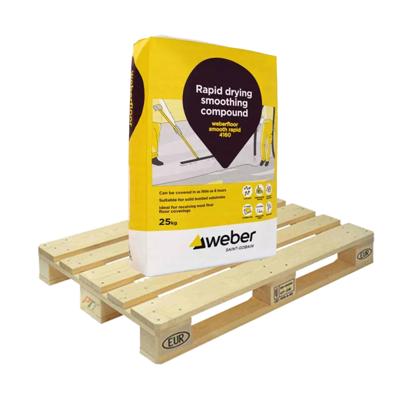 Weber Weberfloor Smooth Rapid 4160 Smoothing Levelling Compound 25kg Full Pallet (40 Bags Tail Lift)